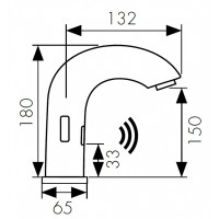 Смеситель для раковины Kaiser Sensor 38421 Хром латунь