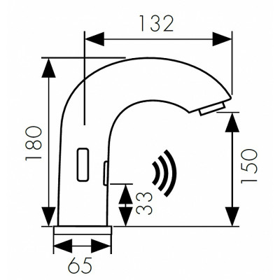 Смеситель для раковины Kaiser Sensor 38421 Хром латунь