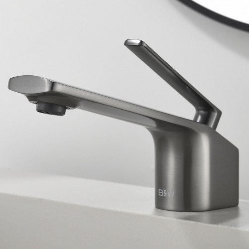 Смеситель для раковины Black&White Gravity GF-7104-GM 7104GM цвет Оружейная сталь