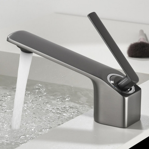 Смеситель для раковины Black&White Gravity GF-7104-GM 7104GM цвет Оружейная сталь