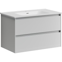 Тумба под раковину Sancos Cento 80 CN80W подвесная Белый глянец МДФ / ЛДСП