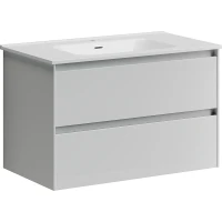 Тумба под раковину Sancos Cento 80 CN80W подвесная Белый глянец МДФ / ЛДСП