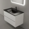 Тумба под раковину Sancos Cento 80 CN80W подвесная Белый глянец МДФ / ЛДСП