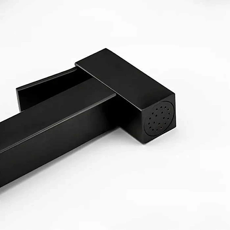 Гигиенический душ со смесителем Gappo G7207-60 с термостатом Черный матовый латунь на стену