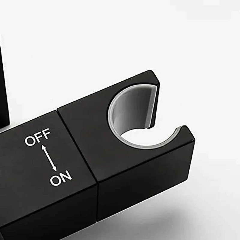 Гигиенический душ со смесителем Gappo G7207-60 с термостатом Черный матовый латунь на стену