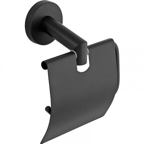 Держатель туалетной бумаги Remer Guest GS60NO с крышкой Черный матовый
