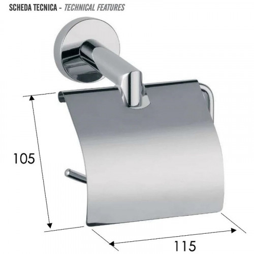 Держатель туалетной бумаги Remer Guest GS60NO с крышкой Черный матовый