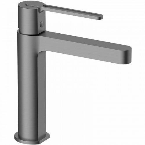 Смеситель для раковины Vincea Rondo VBF-1R1GM Вороненая сталь латунь