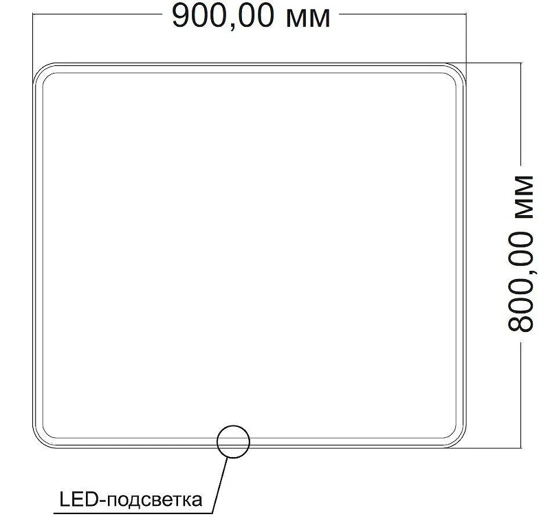 Зеркало Vincea 90 VLM-3VC9008-2 с подсветкой с сенсорным выключателем с подогревом и диммером