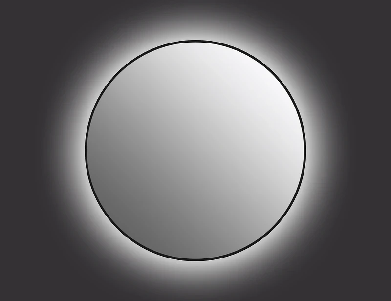 Зеркало Cersanit Eclipse 100 64149 с подсветкой Черное с датчиком движения стекло