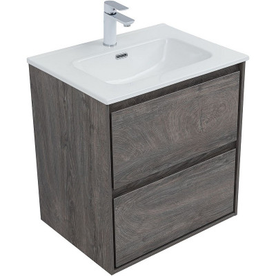 Тумба под раковину Aquanet Милан 60 336372 подвесная Дуб рошелье МДФ / ЛДСП