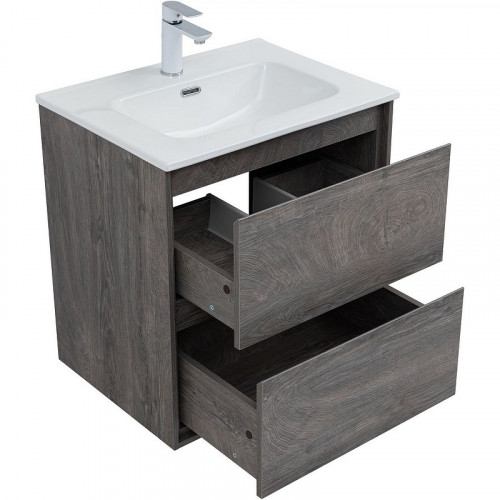 Тумба под раковину Aquanet Милан 60 336372 подвесная Дуб рошелье МДФ / ЛДСП