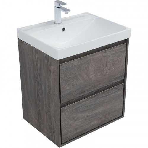 Тумба под раковину Aquanet Милан 60 336372 подвесная Дуб рошелье МДФ / ЛДСП
