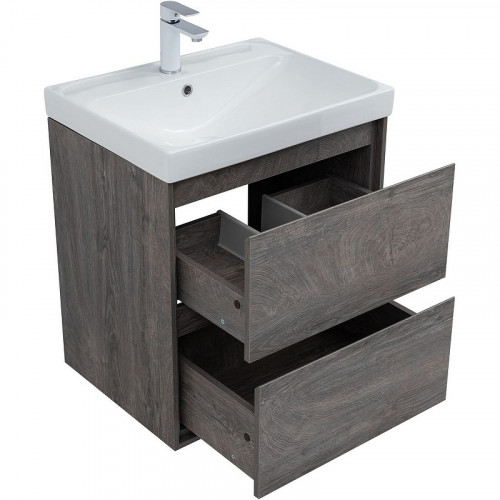 Тумба под раковину Aquanet Милан 60 336372 подвесная Дуб рошелье МДФ / ЛДСП