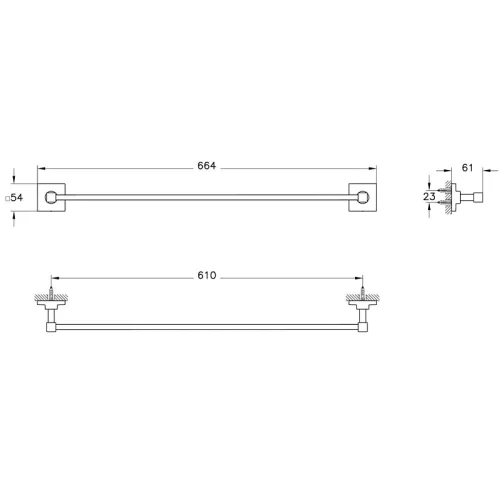 Полотенцедержатель Vitra Root A44810 Хром