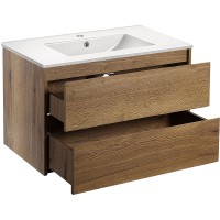 Тумба под раковину Vincea Gio 80 VMC-2G800TO подвесная T.Oak МДФ / ЛДСП