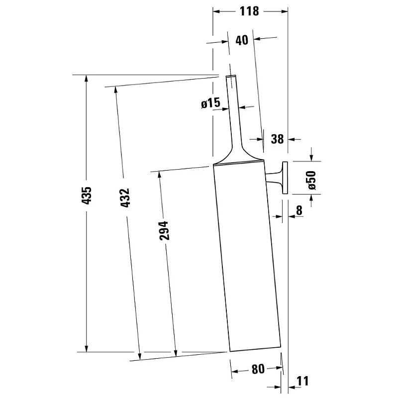 Ершик для унитаза Duravit Starck T 0099464600 Черный матовый
