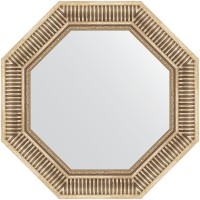 Зеркало Evoform Octagon 62х62 BY 7360 в багетной раме - Серебряный акведук 93 мм стекло