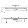 Душевой лоток Timo Drain System 60 DS230206/17 с решеткой Золото матовое / под плитку