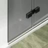 Шторка для ванны Maybah Glass MGV-588-6 980х1400 складная 4 секции Черный стекло графитовое