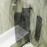 Шторка для ванны Maybah Glass MGV-588-6 980х1400 складная 4 секции Черный стекло графитовое