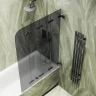 Шторка для ванны Maybah Glass MGV-588-6 980х1400 складная 4 секции Черный стекло графитовое