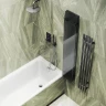 Шторка для ванны Maybah Glass MGV-588-6 980х1400 складная 4 секции Черный стекло графитовое