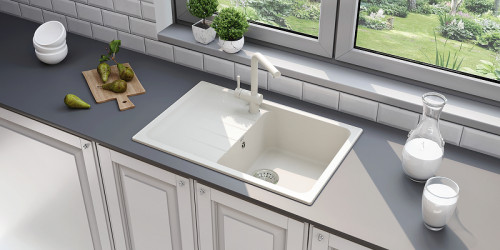 Смеситель для кухни Ulgran Quartz UQ-022-06 Трюфель нержавеющая сталь