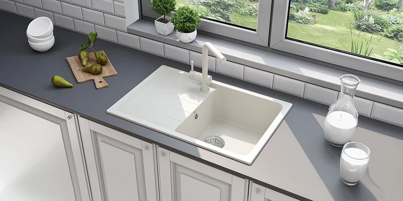 Смеситель для кухни Ulgran Quartz UQ-022-06 Трюфель нержавеющая сталь