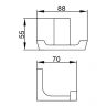 Двойной крючок Frap F30605-29 цвет Оружейная сталь
