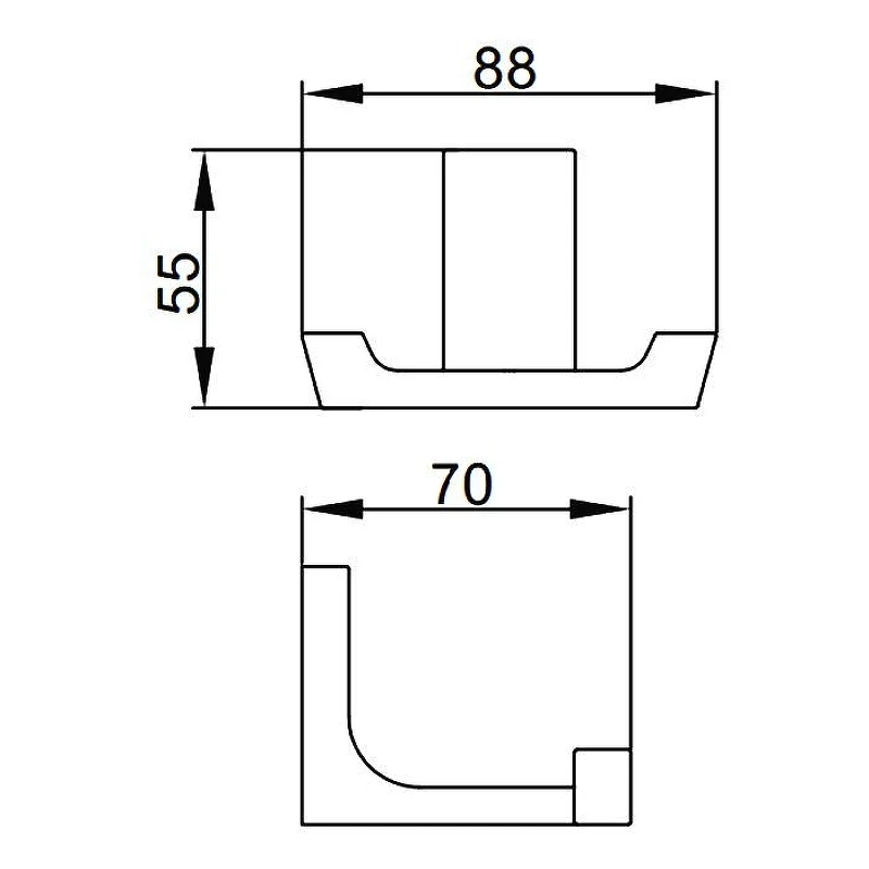 Двойной крючок Frap F30605-29 цвет Оружейная сталь