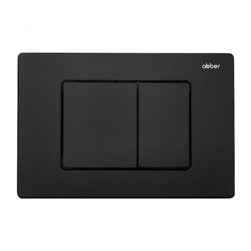 Комплект унитаза Abber Bequem AC1100MB-AC0105-AC0120MB-AC1150MB-AC0101P с сиденьем Микролифт и клавишей смыва цвет Черная матовая