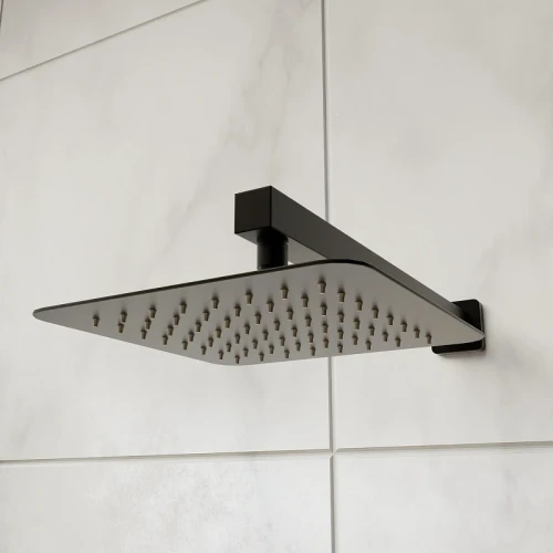 Душевая система RGW Shower Panels SP-371B 511408371-04 с термостатом Черная матовая латунь встраиваемый