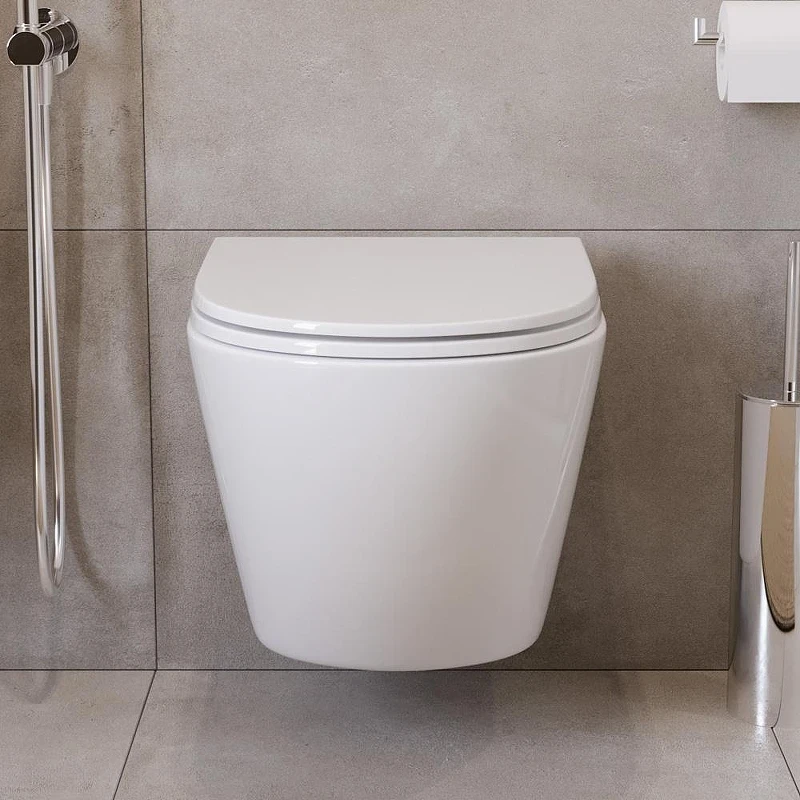 Комплект унитаза DIWO BelBagno Uno BB3105CHR/SC с сиденьем с инсталляцией DIWO 4501 с клавишей смыва цвет Матовый черный