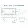 Чугунная ванна Delice Haiti Luxe 160x80 DLR230637R с отверстиями под ручки без антискользящего покрытия