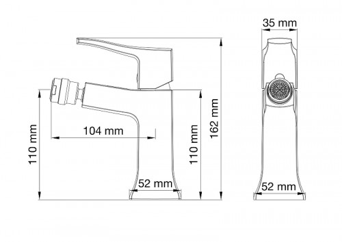 Смеситель для биде Wonzon &amp; Woghand Flex WW-88016072-BN цвет Брашированный никель