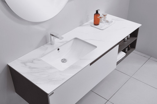 Тумба с раковиной Orans BC-1131 L 150 11311500L подвесная Matt coffee White matt