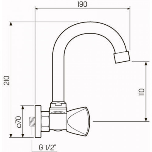 Смеситель для кухни Ростовская Мануфактура Сантехники SL119-362 Хром