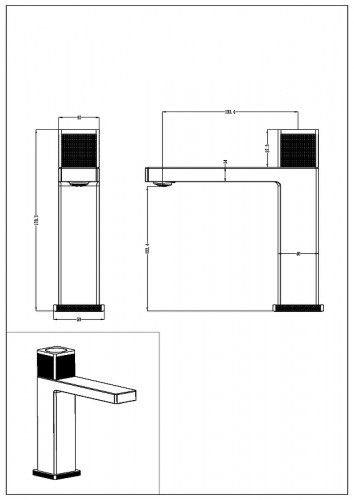 Смеситель для раковины Boheme Quad 159-BRB цвет Брашированная бронза