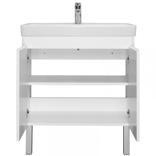 Тумба под раковину Aquaton Сканди Doors 80 1A282901SD010 Белая МДФ / ЛДСП