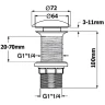 Донный клапан Allen Brau Fantasy 5.11001.31 click-clack Черный матовый