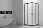 Душевой уголок Veconi Rovigo RV-101B 90х90 RV101B-90-01-C4 профиль Черный матовый стекло прозрачное