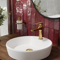 Смеситель для раковины WasserKRAFT Havel 3603 Золото матовое латунь
