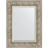 Зеркало Evoform Exclusive 80х60 BY 3398 с фацетом в багетной раме - Барокко серебро 106 мм стекло
