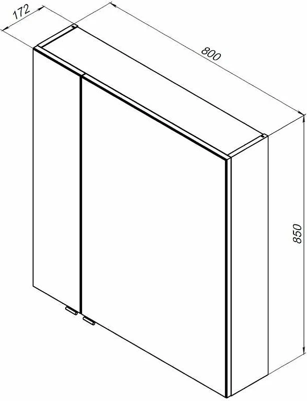 Зеркальный шкаф Aquanet Алвита New 80 277536 Серый матовый МДФ / ЛДСП, стекло