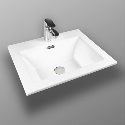 Раковина Bond 50 S06-500 Белая глянцевая фарфор полувстраиваемая