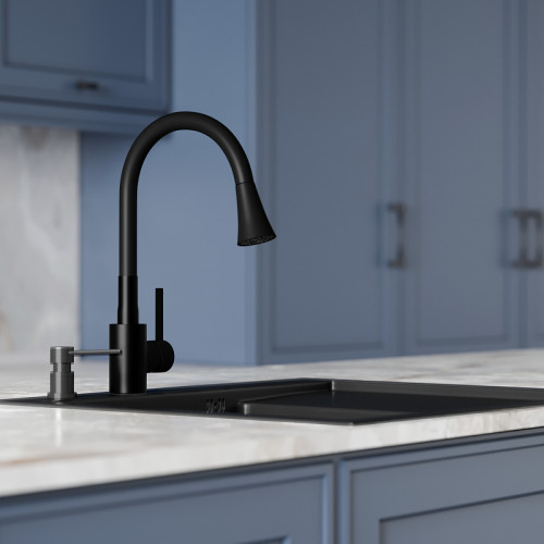 Смеситель для кухни Ростовская Мануфактура Сантехники SUS123TBL-016F цвет Черный