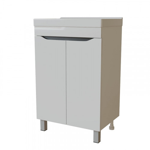 Тумба под раковину Mixline Лайн 60 553008 цвет Белый