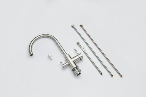 Смеситель для кухни Emar Steel ЕС - 3007 цвет Сатин