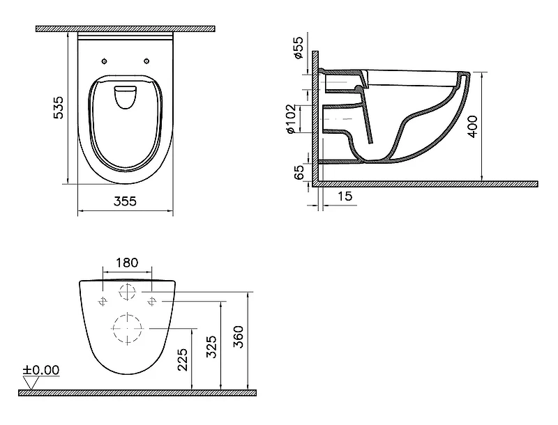 Комплект унитаза с инсталляцией Vitra S 40 9860B003-7200 с сиденьем Микролифт и клавишей смыва Хром глянцевый фарфор подвесной